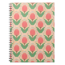 Cheerful Tulips Spiral Photo Notebook Anteckningsbok
