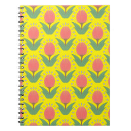 Cheerful Tulips Spiral Photo Notebook Anteckningsbok