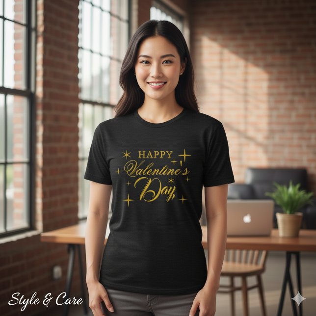 Cheerful Valentines Day Graphic Tri Blend Shirt De T (Cheerful Valentines Day Graphic Tri Blend Shirt Design)