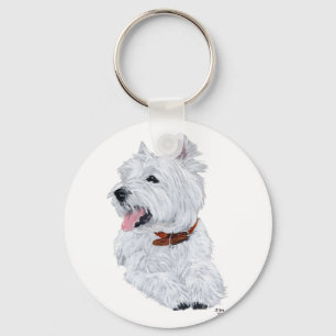 Cheerful Väster Highland White Terrier Nyckelring