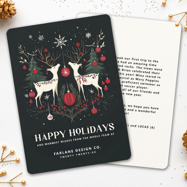 Cheerful Warm Scandinavian Julgran Julkort (Skapare uppladdad)