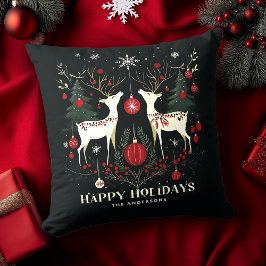 Cheerful Warm Scandinavian Julgran Kudde