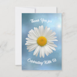 Cheerful White Daisy Tack Kort