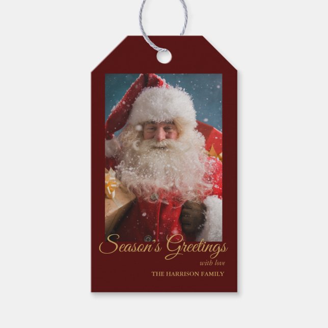 Cheerful Winter Jultomten | Jul Presentetikett (Framsidan)