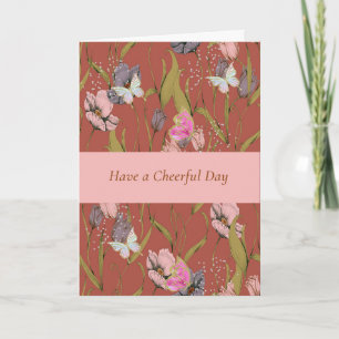 Cheerfull Blommigt design för högre chefer i vårdh Kort