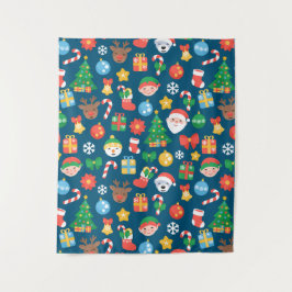 Cheerfull jul Mönster på Blue