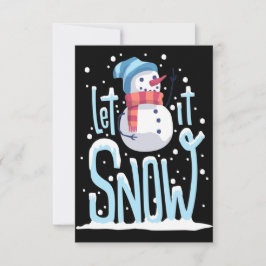 Cheerfull Snögubbe-julkort Tack Kort