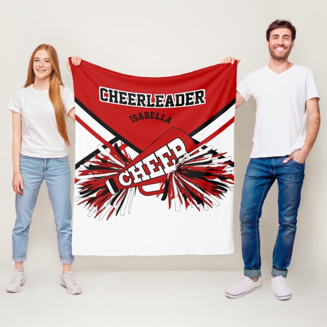 Cheerhead - Red, White & Black Fleecefilt (På plats)
