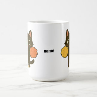 Cheering Black Cat Kaffemugg