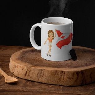 Cheering för Kanada-kaffe Mugg