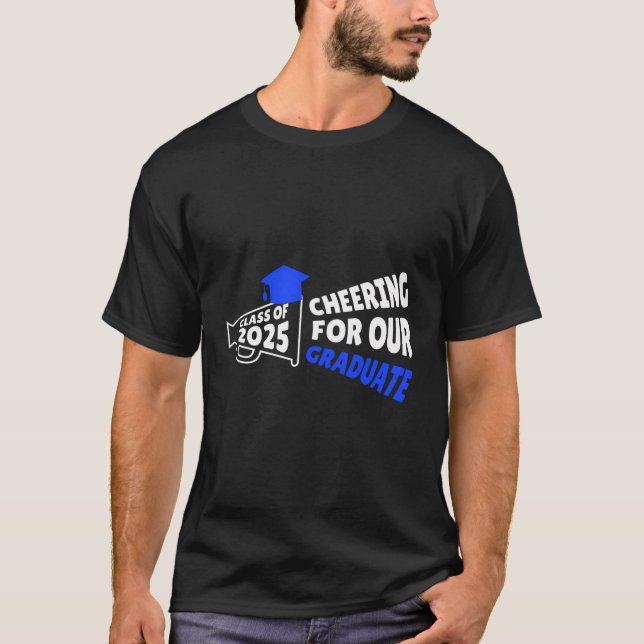 Cheering för vår Student-klass 2025 Cheering P T Shirt (Framsida)