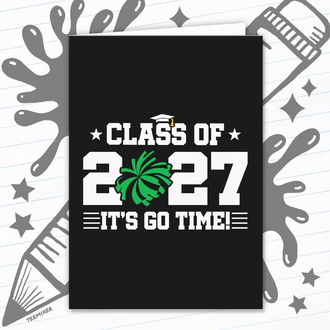 Cheerlagets examensfirande Dags Seniorklass 2027 Kort (Skapare uppladdad)