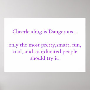 Cheerlead är farligt poster