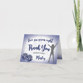 Cheerlead Birthday Navy Blue Tack Kort