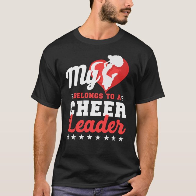 Cheerlead Cheer, mitt hjärta Tillhör till en T Shirt (Framsida)