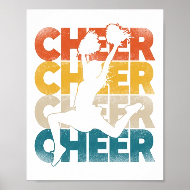 Cheerlead Cheer Retro-Vintage Poster (Framsidan)