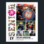 Cheerlead Cheer Team Senior Photo Collage Poster<br><div class="desc">Fira övernattning och studenten med den här personligens smyckande fotokollage poster med ord SENIOR. Anpassadets gåva är perfekt för idrottsman, idrottsspelare, tränare och lagkapten. Det är ett underbart sätt att visning värdefulla minnen och prestationer från idrottsspel och turneringar. Den poster innehåller en samling foton som fångar dessa speciella ögonblick, och...</div>