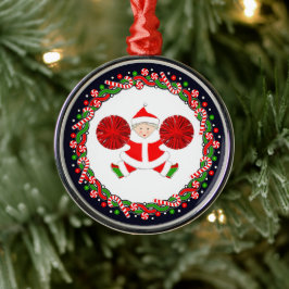 Cheerlead CheerLedare Helgdag Gift Julgransprydnad Metall