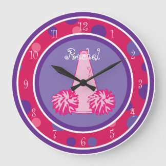 Cheerlead Cheerledare Wall Clock Stor Klocka