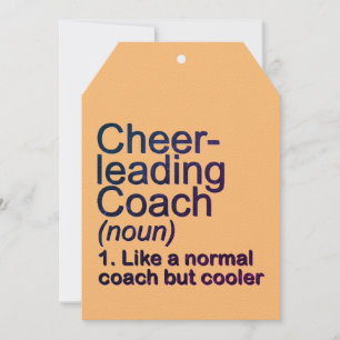 Cheerlead Coach Definition, CheerLeaderpresenter Tack Kort