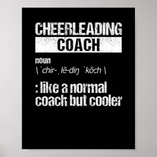 Cheerlead Coach Definition Cheerledare Trainer Poster