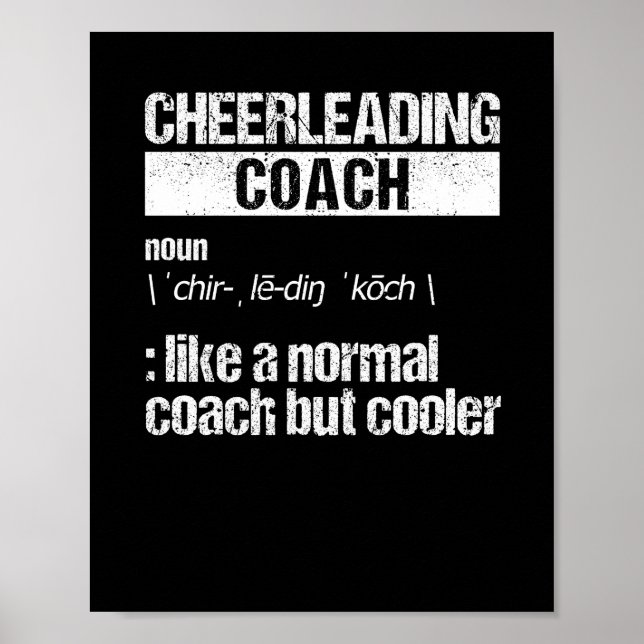 Cheerlead Coach Definition Cheerledare Trainer Poster (Framsidan)