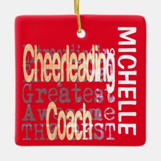 Cheerlead Coach Extraordinaire ANPASSNINGSBAR Julgransprydnad Keramik