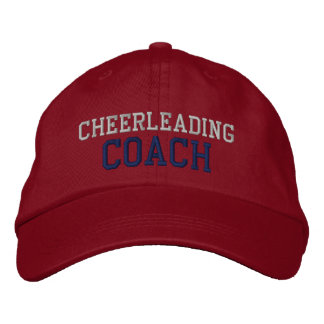 Cheerlead Coach Hat, flottan och Silver Broderad Keps