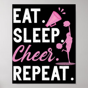 Cheerlead Dance Cheerledare Girls Eat Sömnslinga C Poster