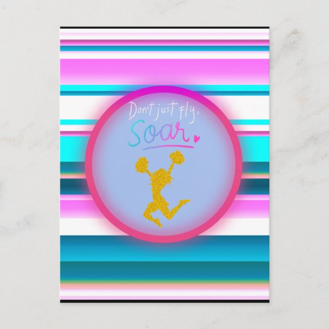 Cheerlead "Fly, Soar" Rand Vykort (Framsida)