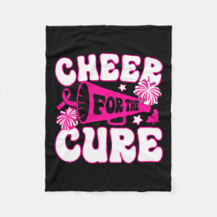 Cheerlead för en ren bröstcancermedvetenhet fleecefilt