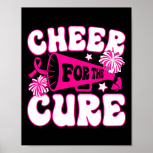Cheerlead för en ren bröstcancermedvetenhet poster