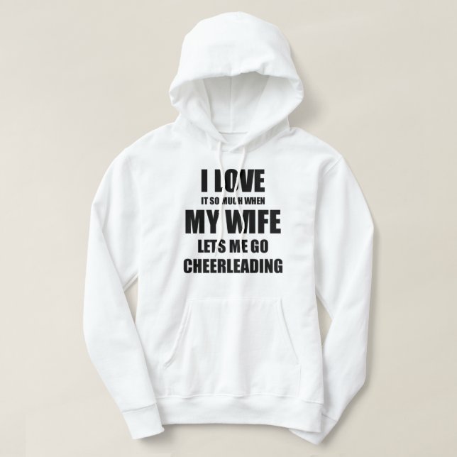 Cheerlead-framstående Gift-idé för Make i Kärlek Hoodie (Design framsida)