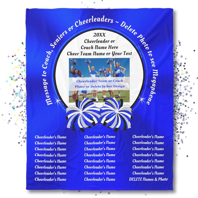 Cheerlead Gifts for Seniors, Cheer Coach Gifts Fleecefilt (Cheer gifts for seniors. Gift ideas for cheer coaches or cheer squad gifts. Personalized Cheer Gifts)