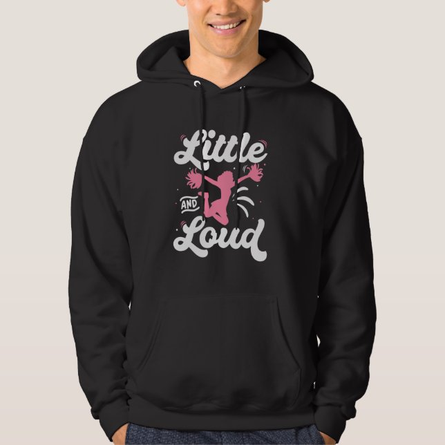 Cheerlead Little and Loud Cheerledare Gift Team Hoodie (Framsida)