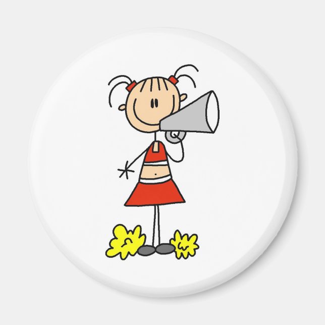 Cheerlead med Megafone Magnet (Framsidan)