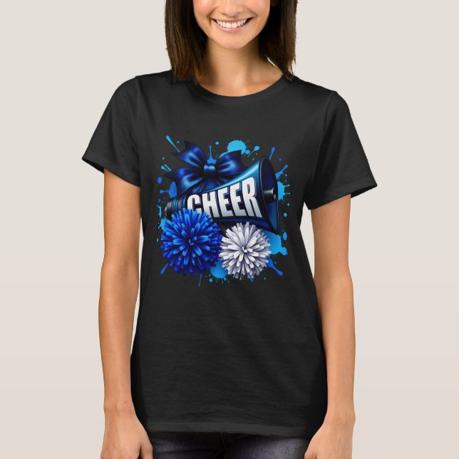 Cheerlead Megaphone & Pom-Poms - Cheer Squad T Shirt (Framsida)