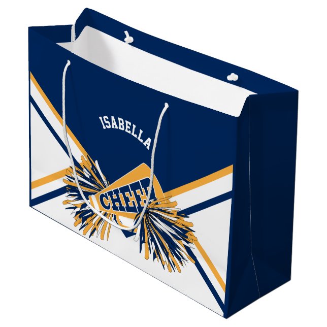 Cheerlead 📣 - Navy Blue, Guld, White (Framsidan Vinklad)