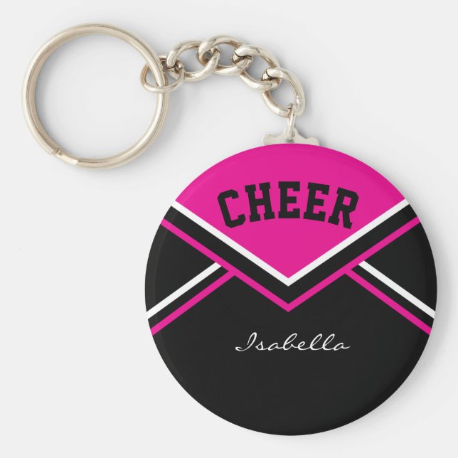 Cheerlead Outfit i Shock rosa Nyckelring (Framsidan)
