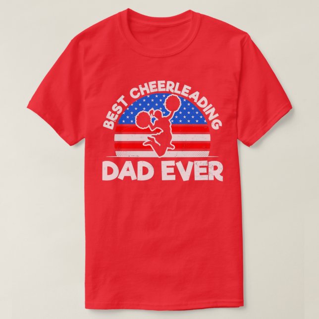 Cheerlead Pappa Shirt American Flagga Best Gift T Shirt (Design framsida)