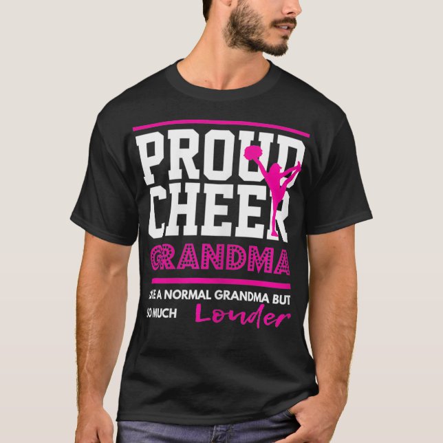 Cheerlead Proud Cheer Grandma Graphic T Shirt (Framsida)