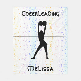 Cheerlead Rainbow Confetti Personlig Fleecefilt