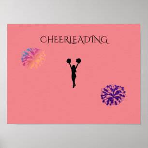Cheerlead rosa poster. poster