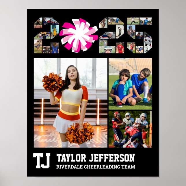 Cheerlead Senior Class of 2025 Photo Collage Poster (Framsidan)