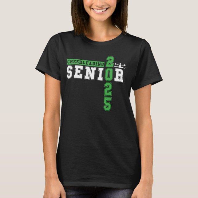 Cheerlead Senior Night Cheer Senior 2025 Gradua T Shirt (Framsida)