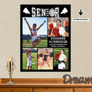 Cheerlead Senior Studenten 5 Photo Collage Poster