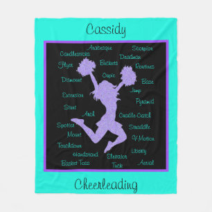 Cheerlead Terms Typography Lila Turcos Fleecefilt