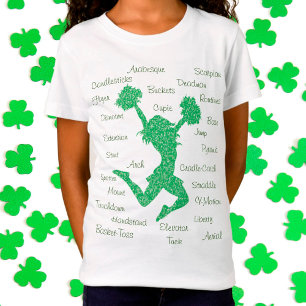 Cheerlead Terms Typography T-Shirt