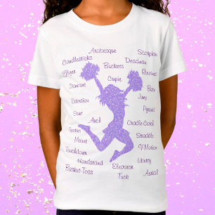 Cheerlead Terms Typography T-Shirt