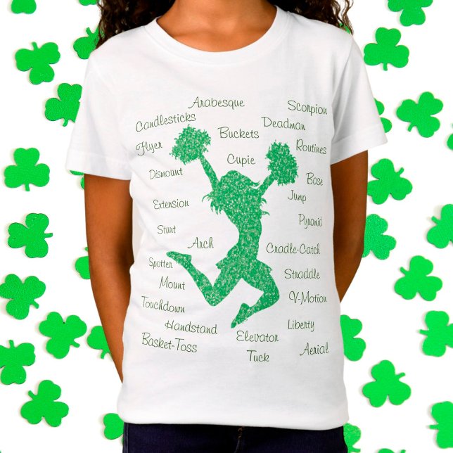 Cheerlead Terms Typography T-Shirt (Skapare uppladdad)